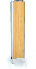 Cloakroom locker Z-shaped doors ALDERA with feet 1920 x 400 x 500